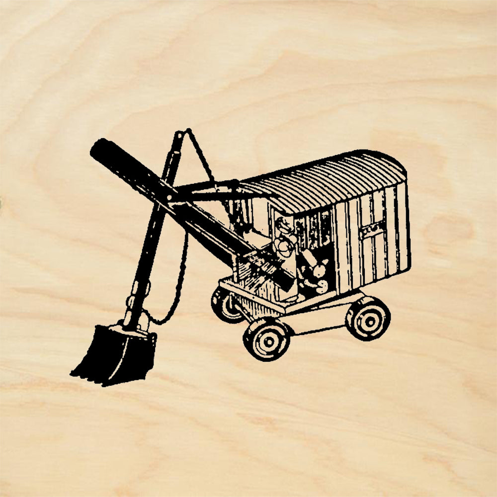 StampaFe Digger Construction Vehicle Mixed Media Rubber Art Stamp