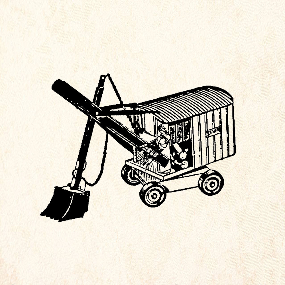 StampaFe Digger Rubber Art Stamp
