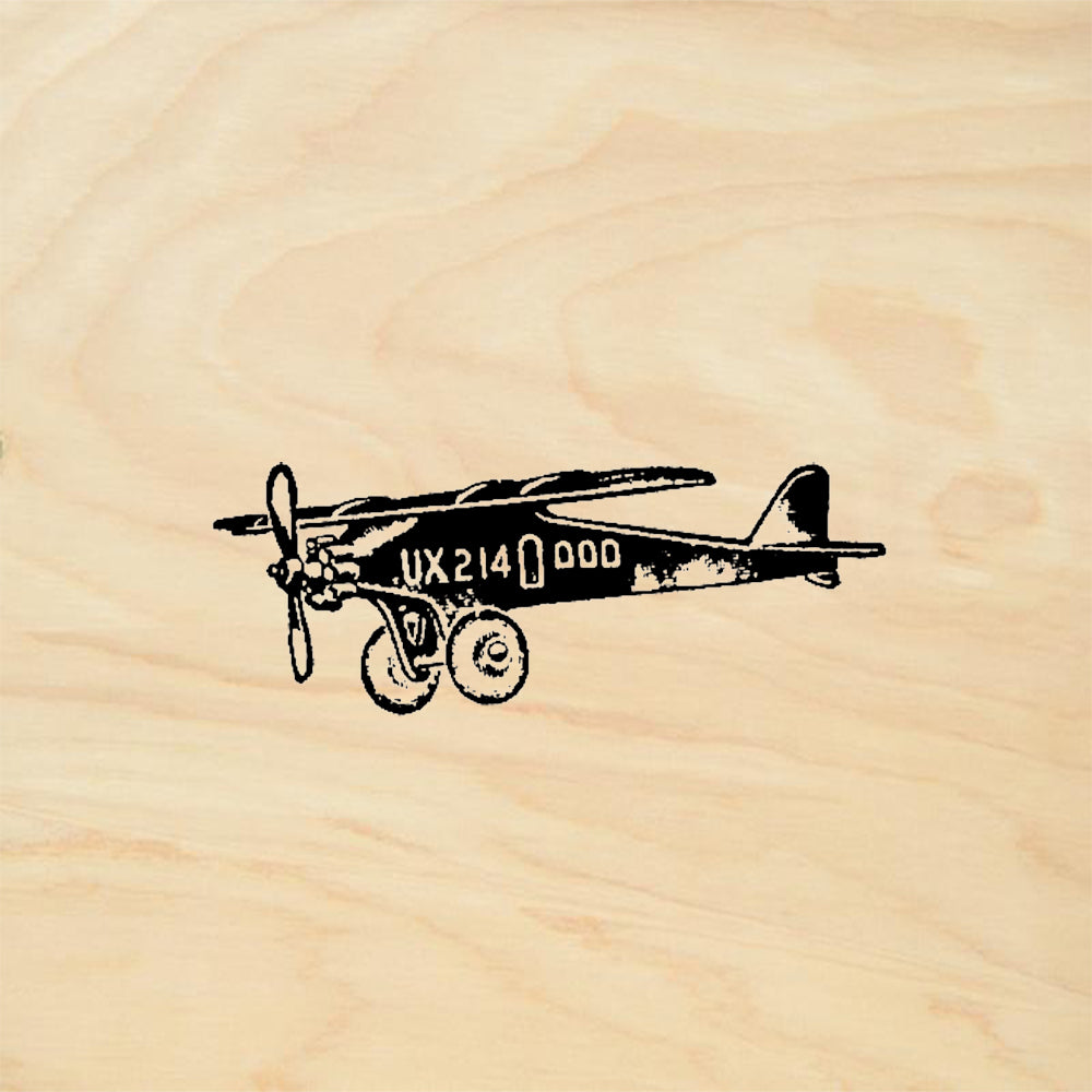 StampaFe UX214 Plane Vintage Aviation Rubber Art Stamp