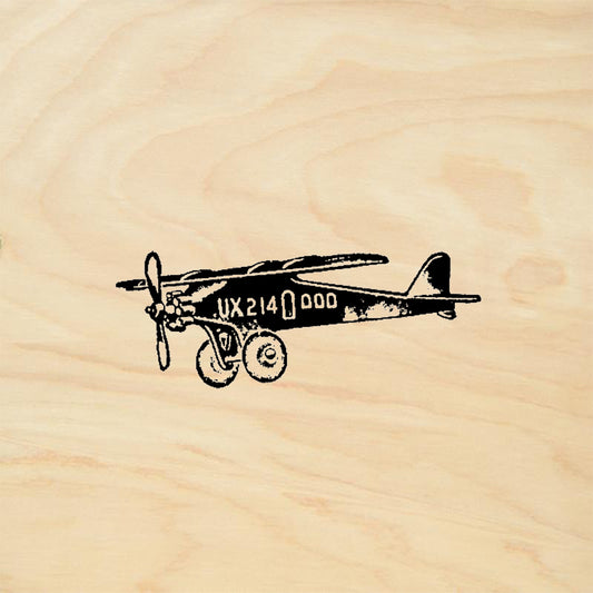 StampaFe UX214 Plane Vintage Aviation Rubber Art Stamp