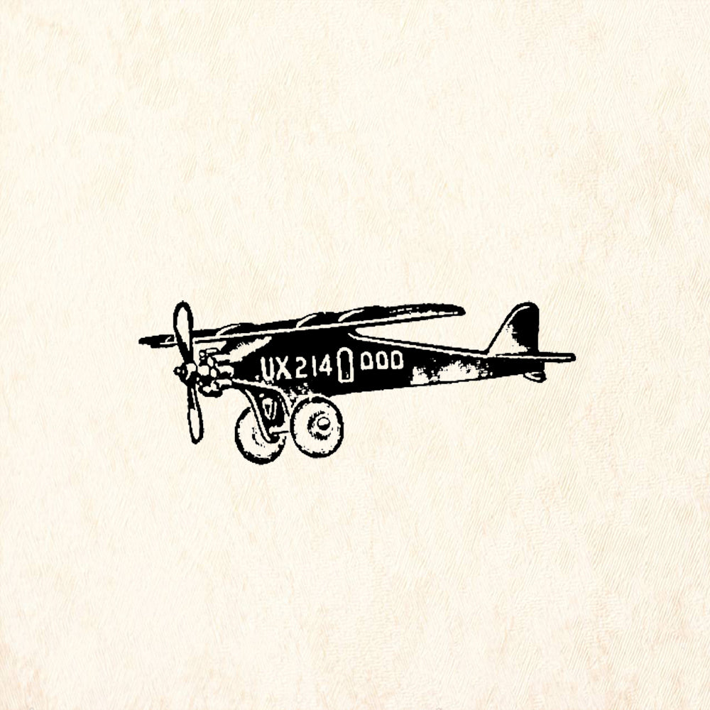 StampaFe UX214 Plane Rubber Art Stamp