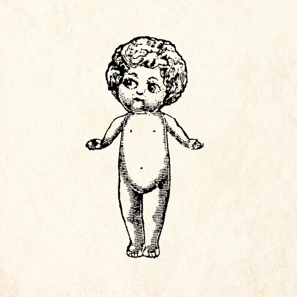 StampaFe Bette Doll Rubber Art Stamp