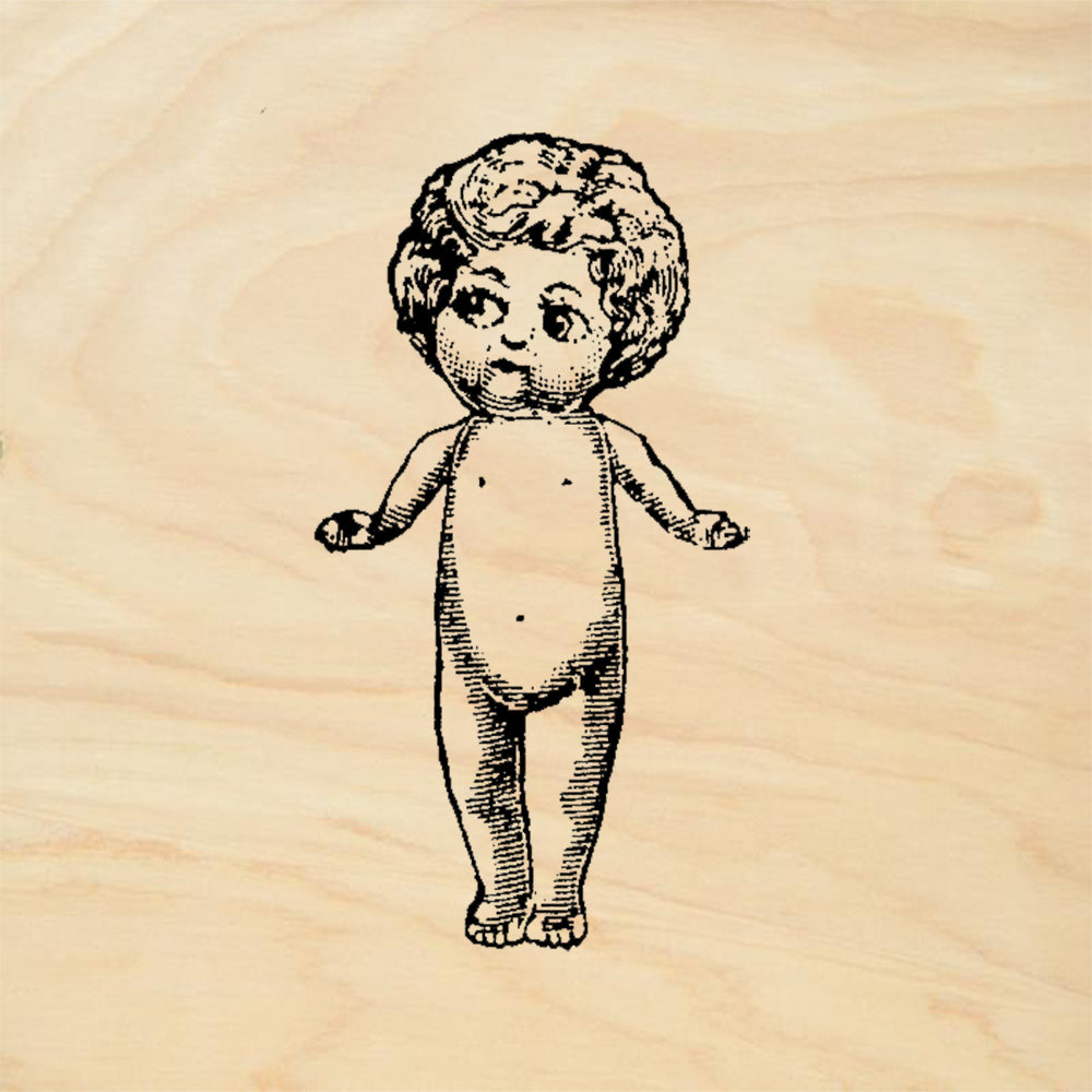 StampaFe Bette Doll Vintage Whimsical Rubber Art Stamp