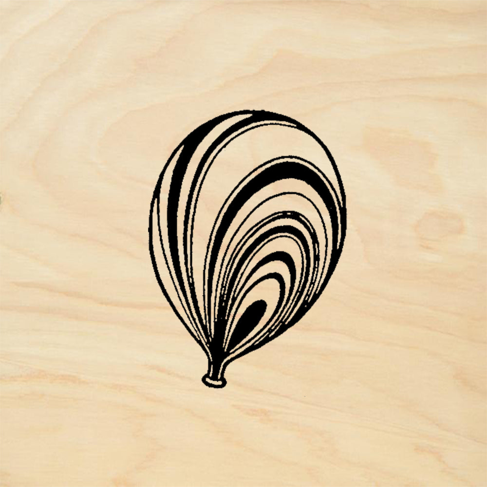 StampaFe Striped Balloon Party Card Making Rubber Art Stamp