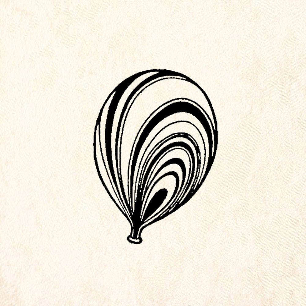 StampaFe Striped Balloon Rubber Art Stamp