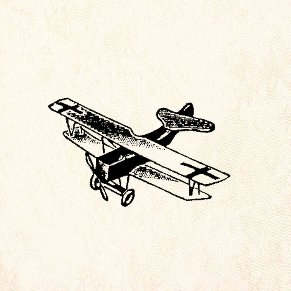 StampaFe Biplane Rubber Art Stamp