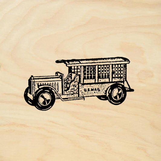 StampaFe Mail Truck Vintage Postal Rubber Art Stamp