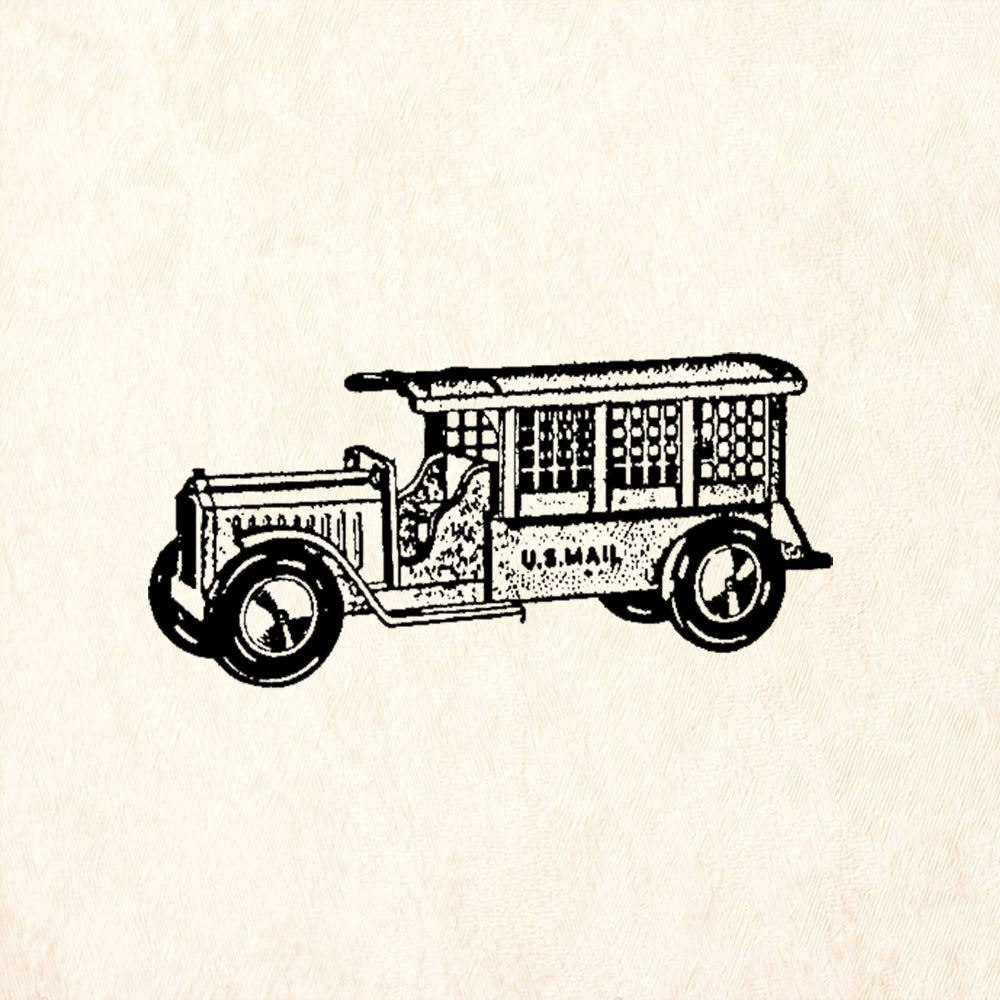 StampaFe Mail Truck Rubber Art Stamp