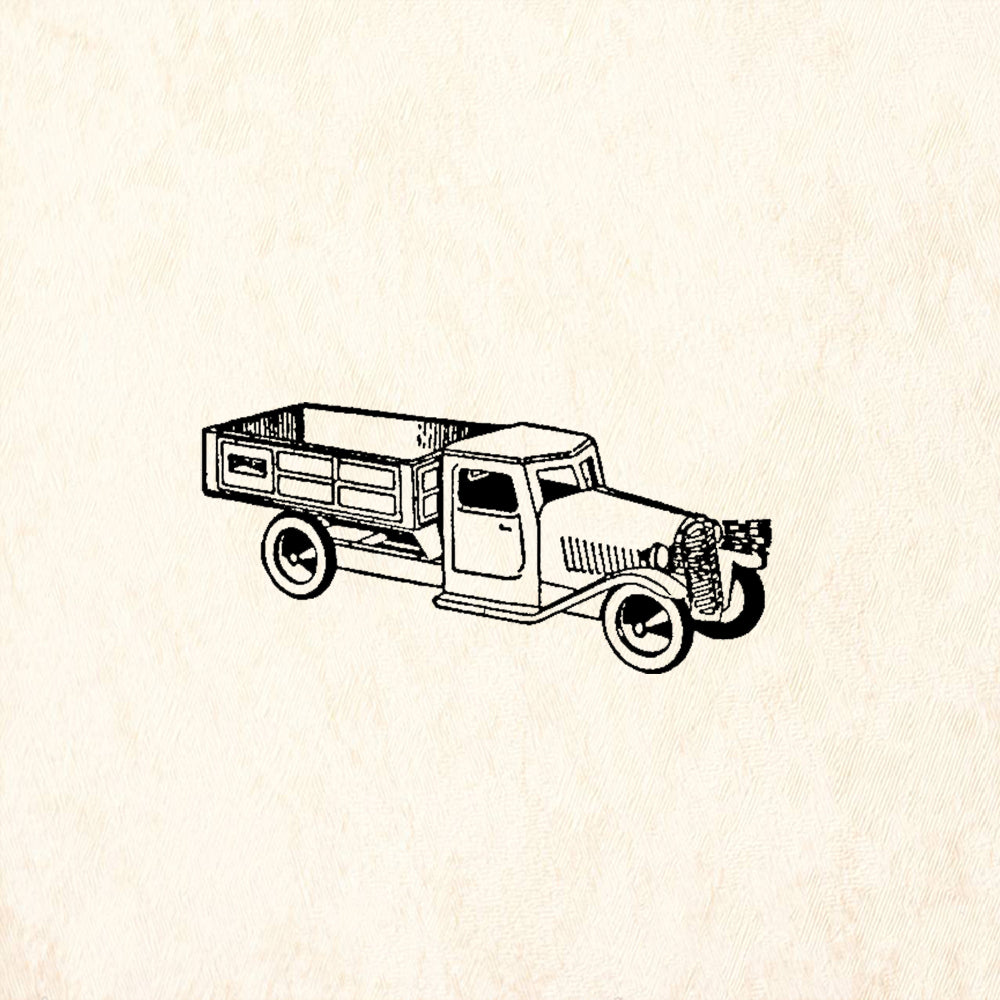 StampaFe Old Truck Rubber Art Stamp