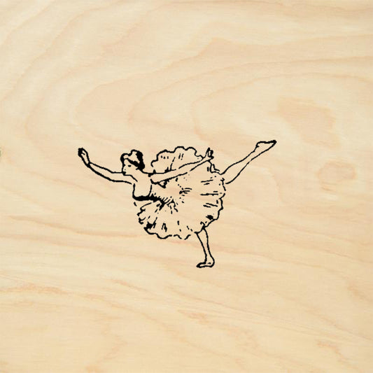 StampaFe Ballerina Dancing Sheep Whimsical Rubber Art Stamp