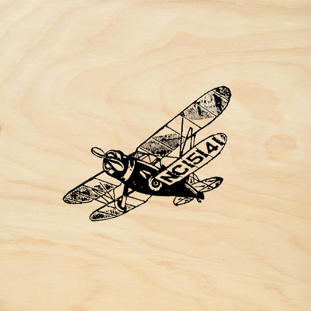 StampaFe NC15141 Plane Vintage Aviation Rubber Art Stamp