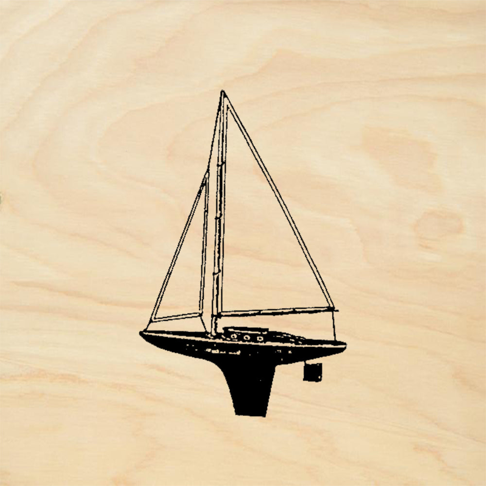 StampaFe True Love Boat Sailboat Mixed Media Rubber Art Stamp