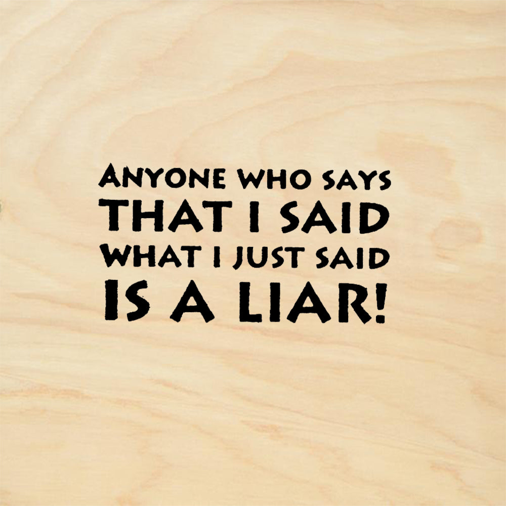 StampaFe Anyone Who Says Is a Liar Humorous Rubber Art Stamp