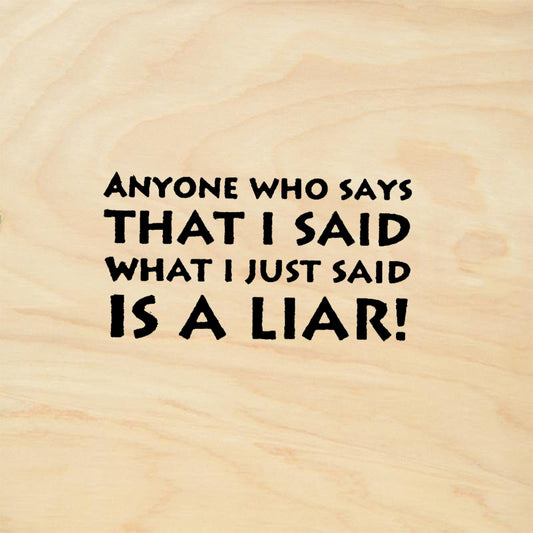 StampaFe Anyone Who Says Is a Liar Humorous Rubber Art Stamp