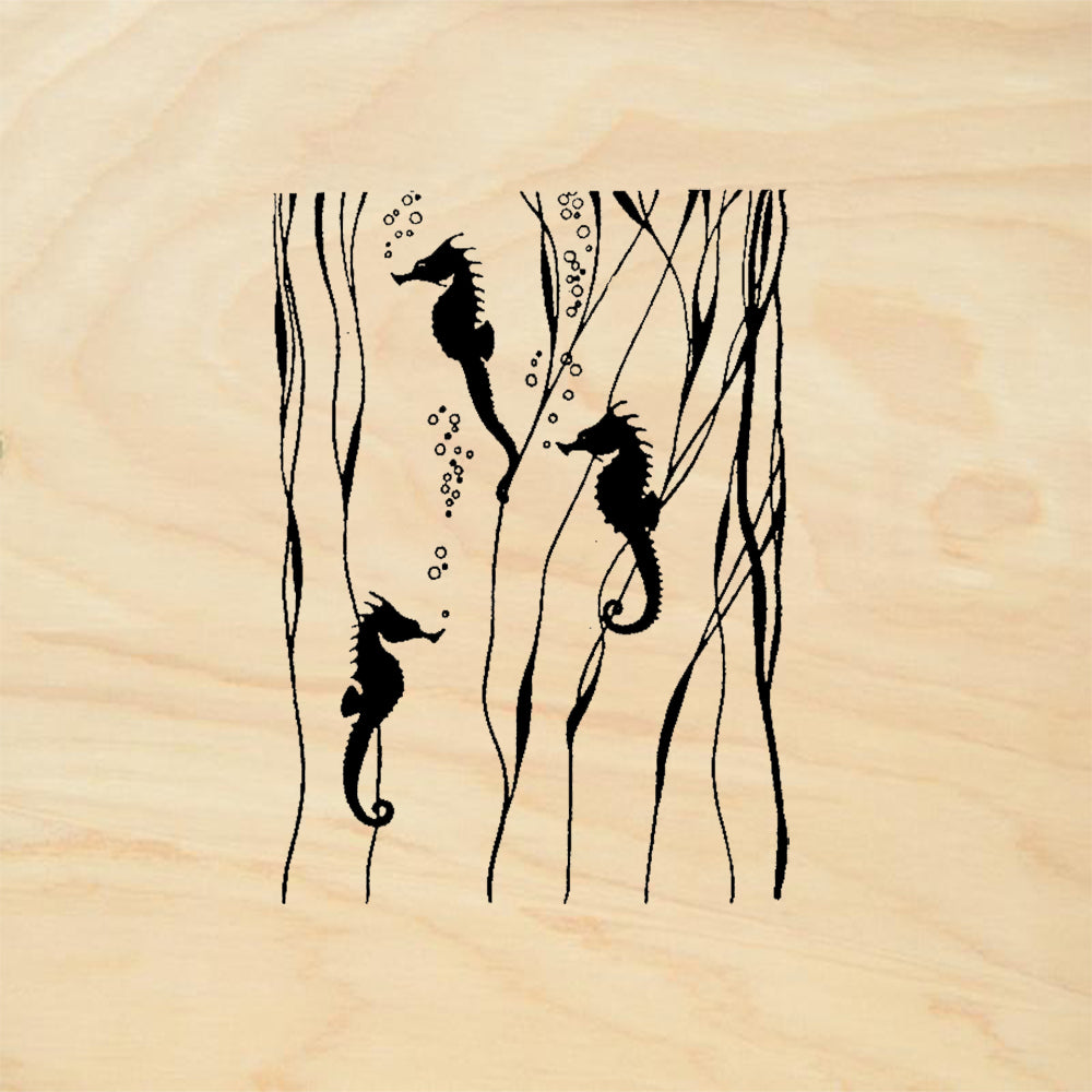 StampaFe Seahorses Rubber Art Stamp