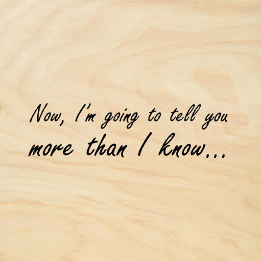 StampaFe More Than I Know Humorous Sentiment Rubber Art Stamp