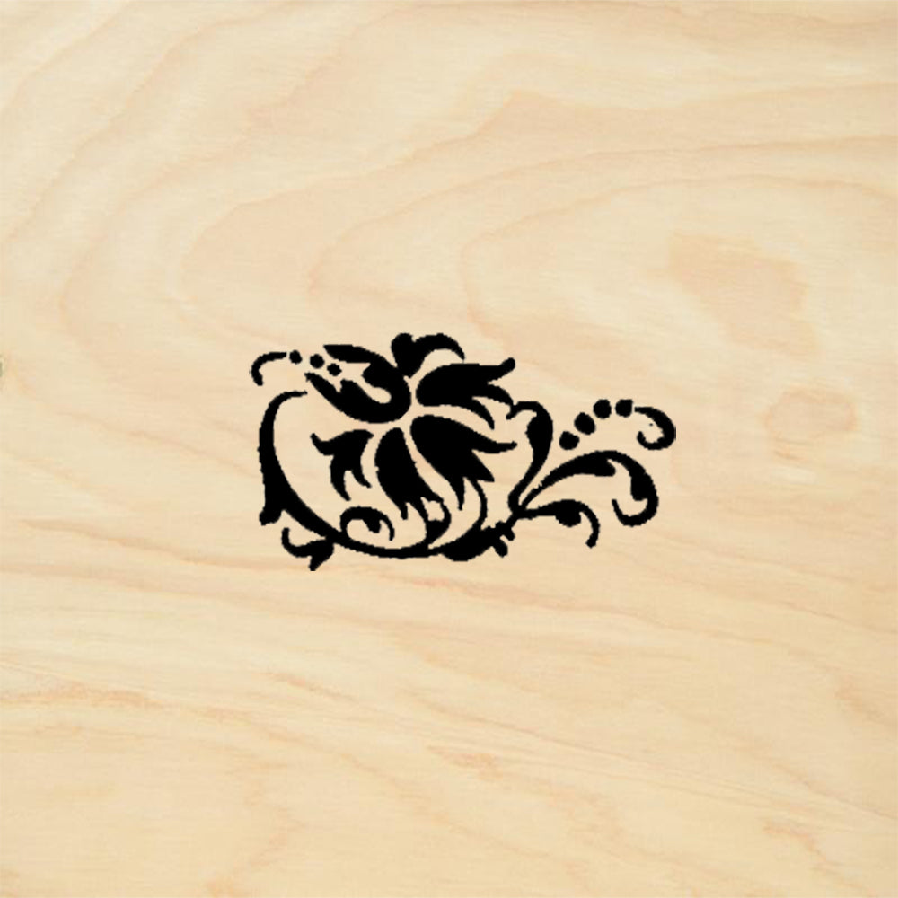 StampaFe Flower Flourish Small Botanical Mixed Media Rubber Art Stamp