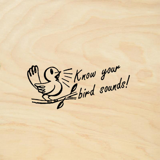 StampaFe Know Your Bird Sounds Singing Bird Rubber Art Stamp