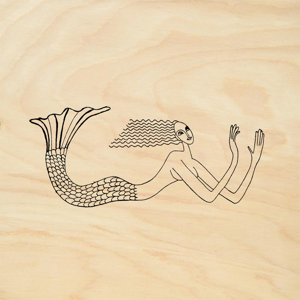 StampaFe Antiqua Mermaid Rubber Art Stamp