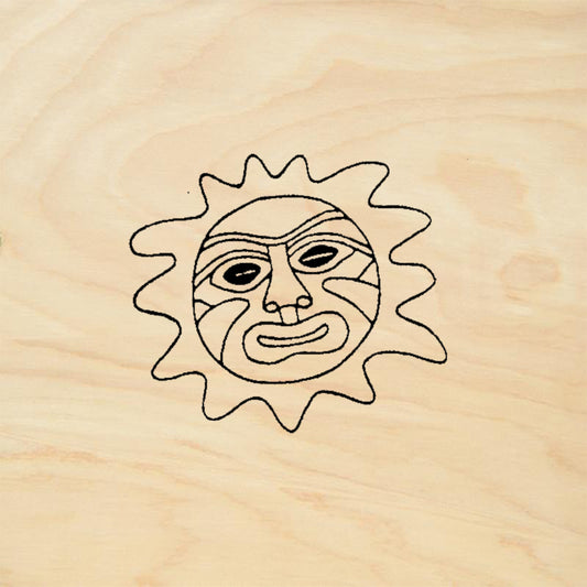 StampaFe Sun Mask Tribal Face Rubber Art Stamp