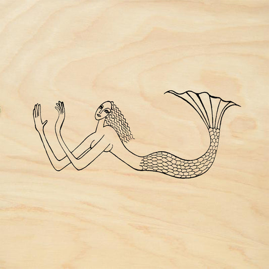 StampaFe Abukir Reclining Mermaid Ancient Style Rubber Art Stamp