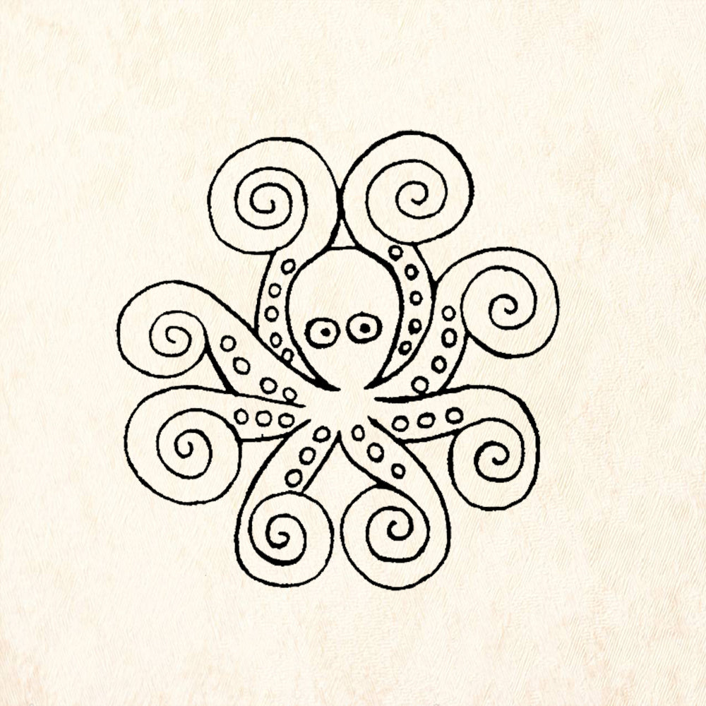 StampaFe Octopus Rubber Art Stamp
