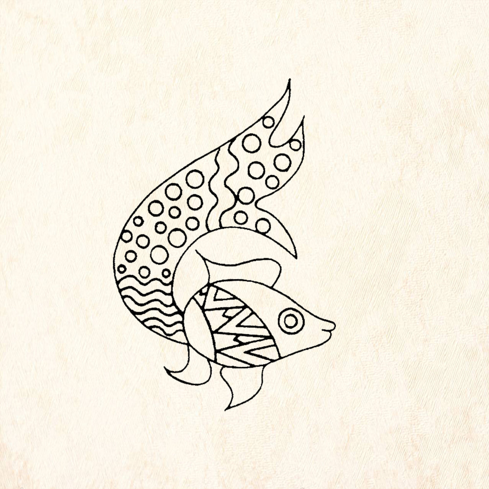 StampaFe Bubbles the Fish Rubber Art Stamp