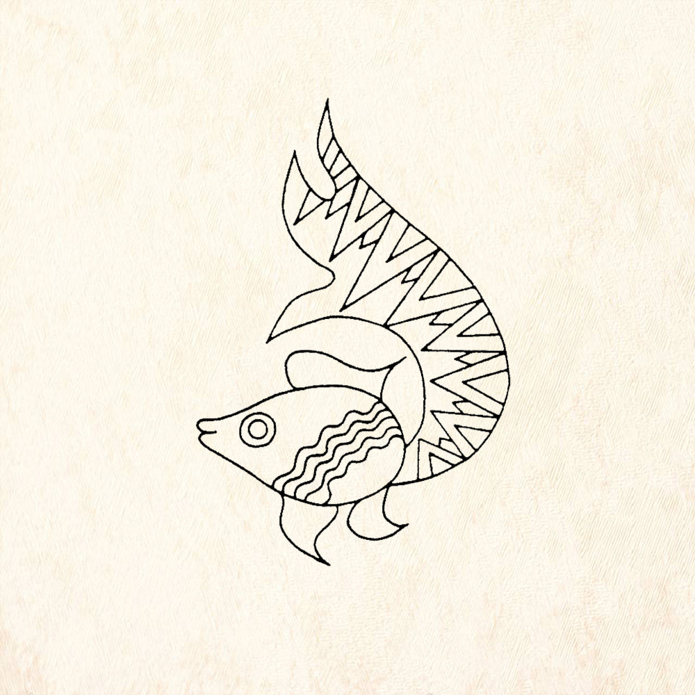 StampaFe Ziggy Fish Rubber Art Stamp