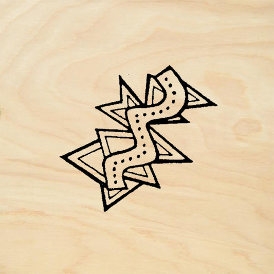 StampaFe Deco Starburst Lightning Bolt Shape Rubber Art Stamp