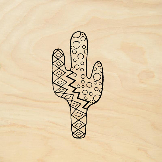 StampaFe Saguaro Patterned Cactus Rubber Art Stamp