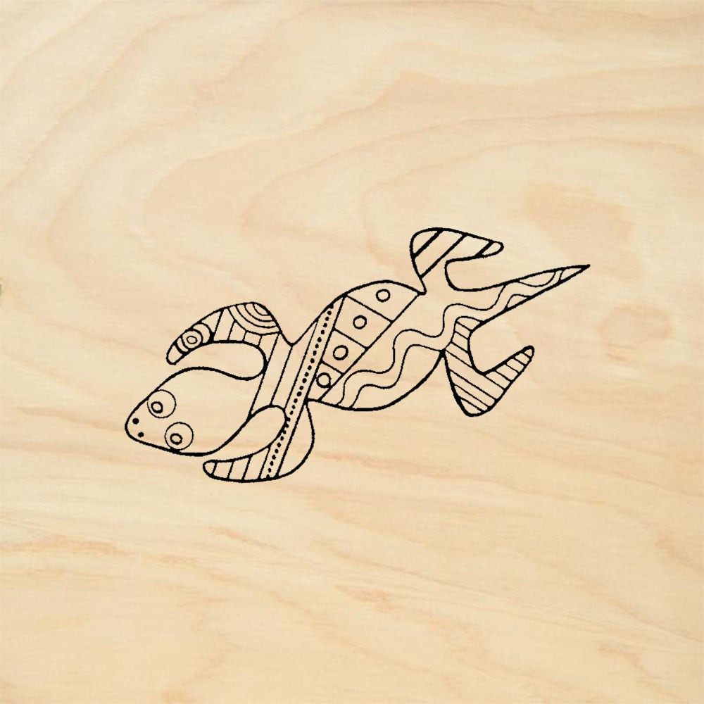 StampaFe Patterned Tropical Fish Decorative Rubber Art Stamp