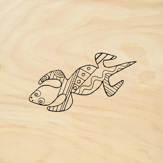 StampaFe Patterned Tropical Fish Decorative Rubber Art Stamp