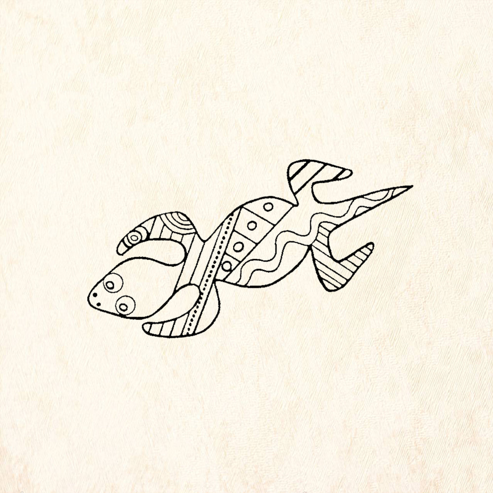 StampaFe Lizard Rubber Art Stamp