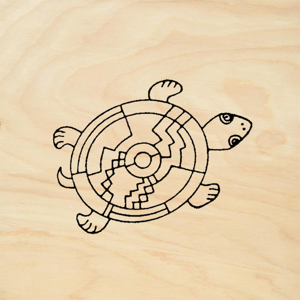 StampaFe Turtle Patterned Shell Southwestern Rubber Art Stamp