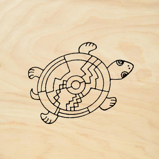 StampaFe Turtle Patterned Shell Southwestern Rubber Art Stamp
