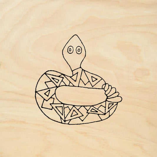 StampaFe Rattle Snake Coiled Southwestern Pattern Rubber Art Stamp