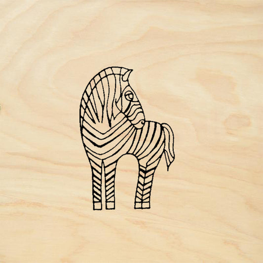 StampaFe Zebra Standing Bold Stripe Pattern Rubber Art Stamp