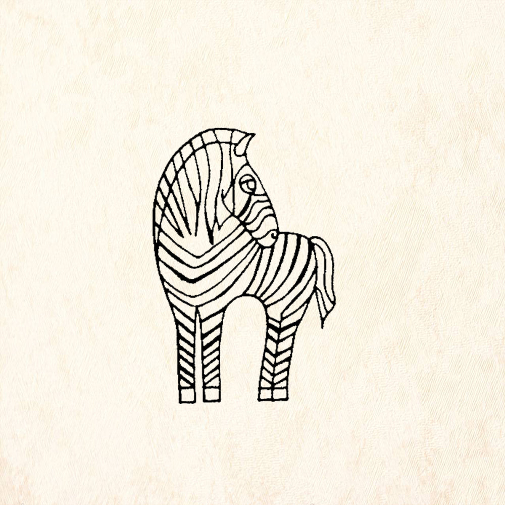 StampaFe Zebra Rubber Art Stamp