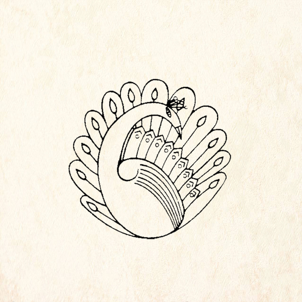 StampaFe Peacock Rubber Art Stamp