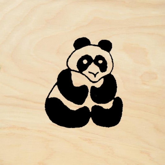 StampaFe Panda Bear Sitting Cute Animal Rubber Art Stamp