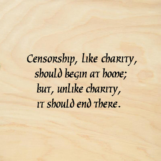 StampaFe Censorship Like Charity Quote Rubber Stamp