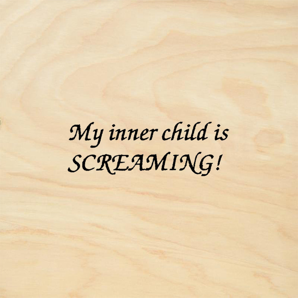 StampaFe My Inner Child Is Screaming Funny Quote Rubber Art Stamp