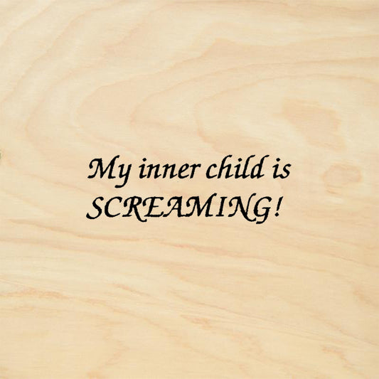 StampaFe My Inner Child Is Screaming Funny Quote Rubber Art Stamp