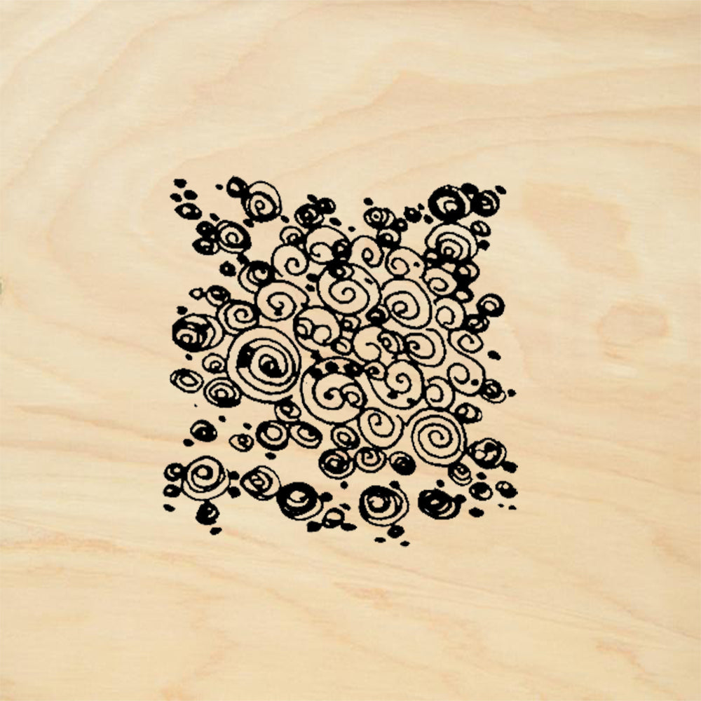 StampaFe Curls Swirling Bubble Pattern Background Rubber Art Stamp