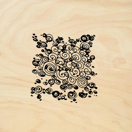 StampaFe Curls Swirling Bubble Pattern Background Rubber Art Stamp