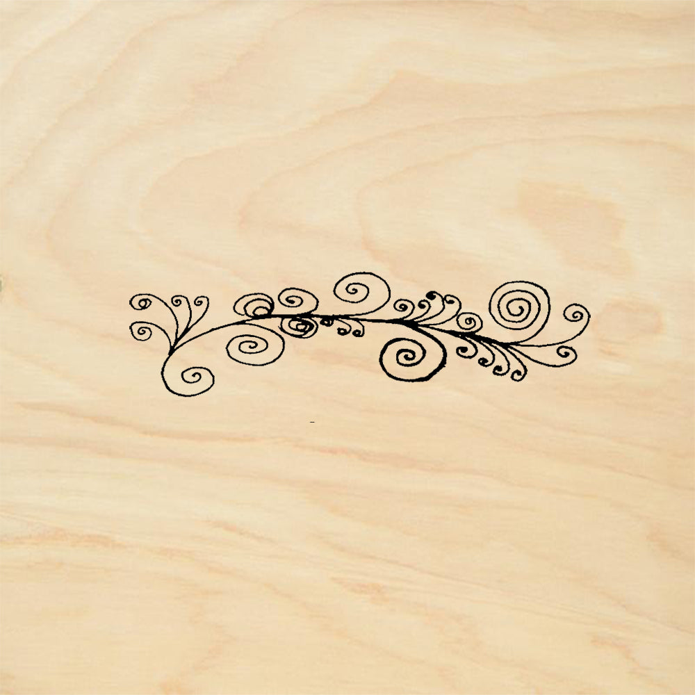 StampaFe Scroll Border Rubber Art Stamp
