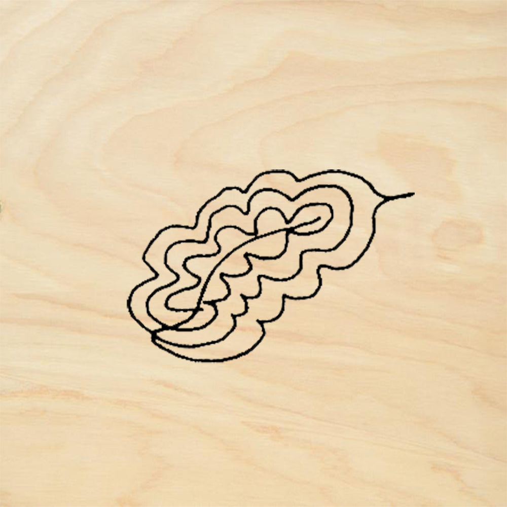 StampaFe Leaf Small Curled Nature Accent Rubber Stamp