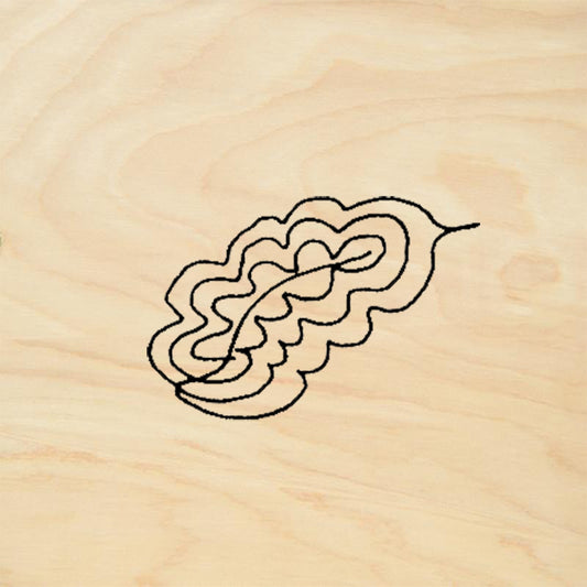 StampaFe Leaf Small Curled Nature Accent Rubber Stamp