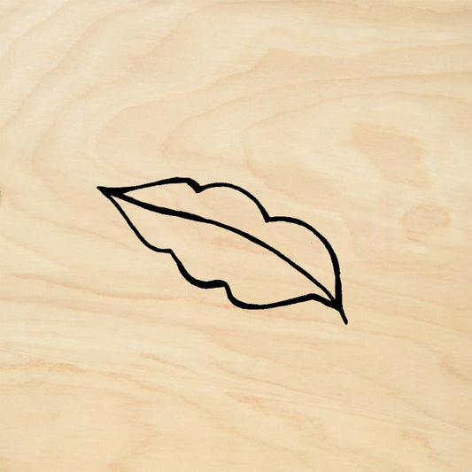 StampaFe Leaf Large Simple Outline Nature Rubber Art Stamp