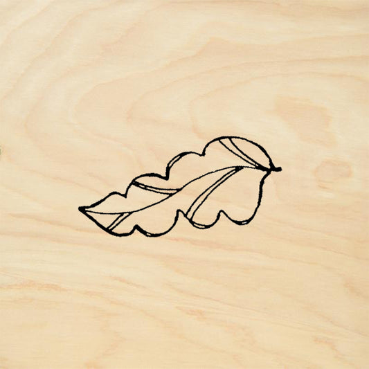 StampaFe Leaf Medium Serrated Oak Style Rubber Art Stamp